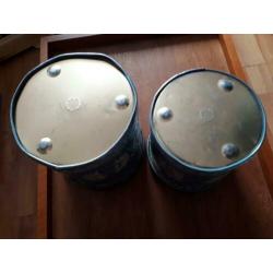 2× Wedgwood Jasperware vintage blik/trommel Dansende vrouwen