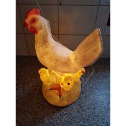 Heico figuurlamp kinderlamp kip met kuikens