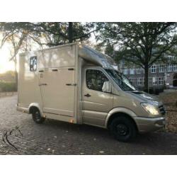 Paardenwagen- paardenvrachtwagen Mercedes