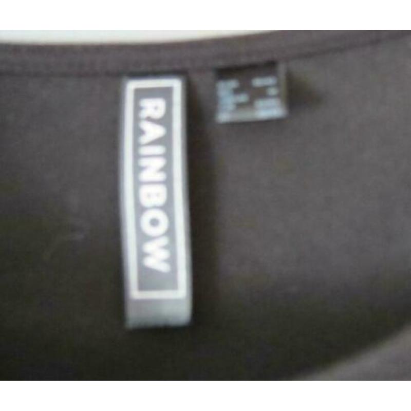 Rainbow zwarte jurk met ruches maat 42