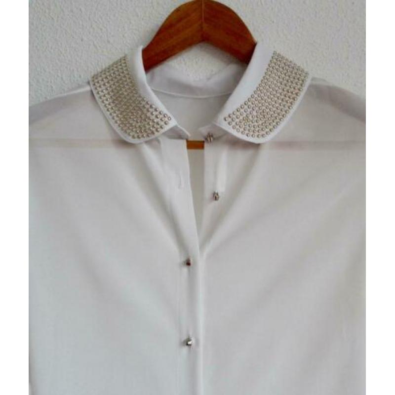 Witte voile blouse van SHK Mode - mt S