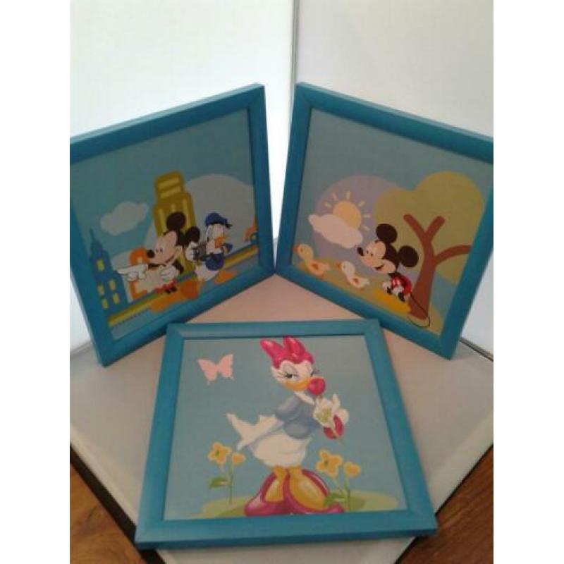 DISNEY 3 nieuwe, originele schilderijtjes!!!
