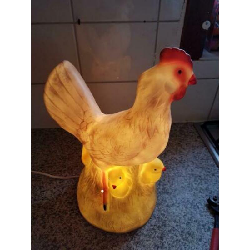 Heico figuurlamp kinderlamp kip met kuikens