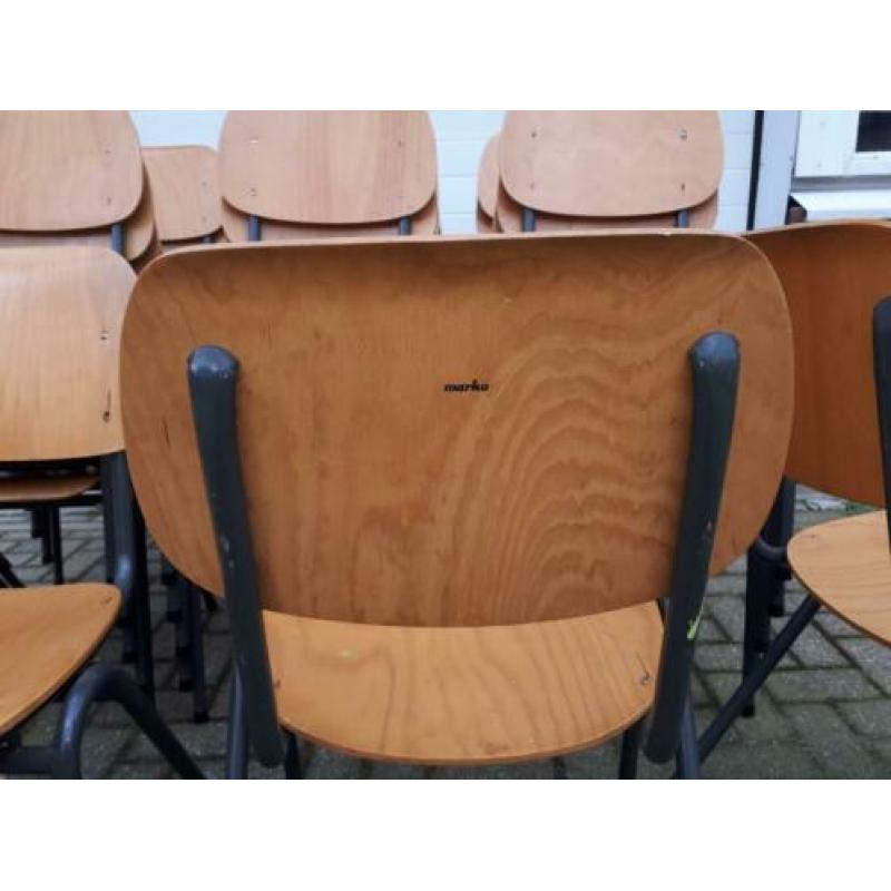 Gave industriële vintage schoolstoelen stoelen marko