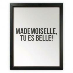 Graham & Brown - Franse teksten in lijst zwart/wit - 30x40cm