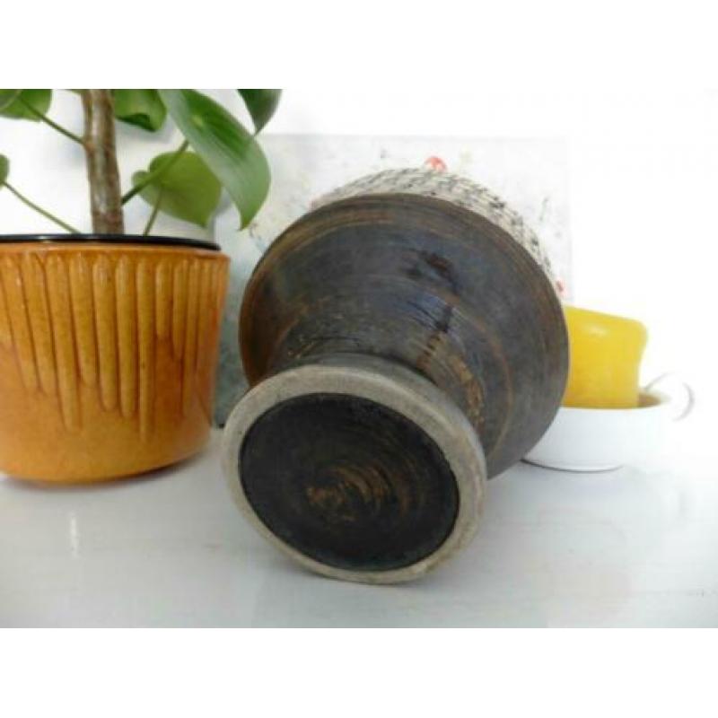 Bloempot groen retro vintage jaren 70 berkenbarst boomschors