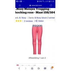B nosy legging nieuw met kaartjes shocking pink neon 158/164