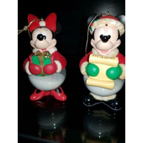 Disney beeldjes/ kerstornamenten mickey minnie tinkerbel