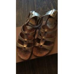 Gold UGG sandals