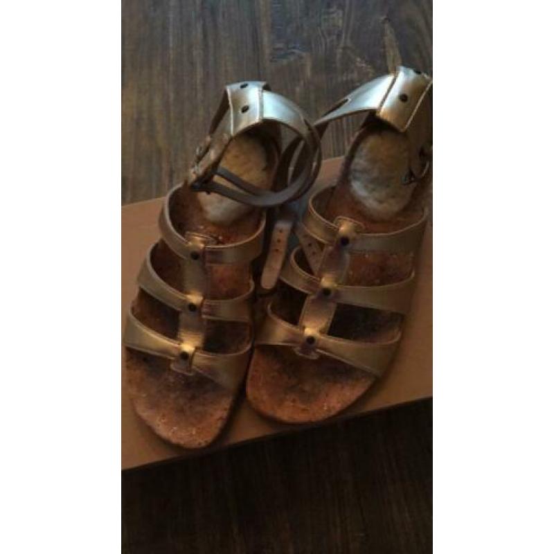 Gold UGG sandals