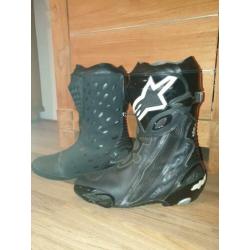 Alpinestars Supertech R Black Maat 42 met binnenschoenen