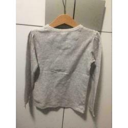 Grijs meisje longsleeves, maat: 110
