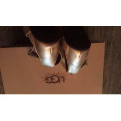 Gold UGG sandals