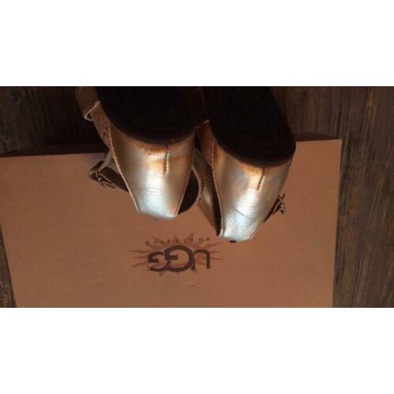 Gold UGG sandals