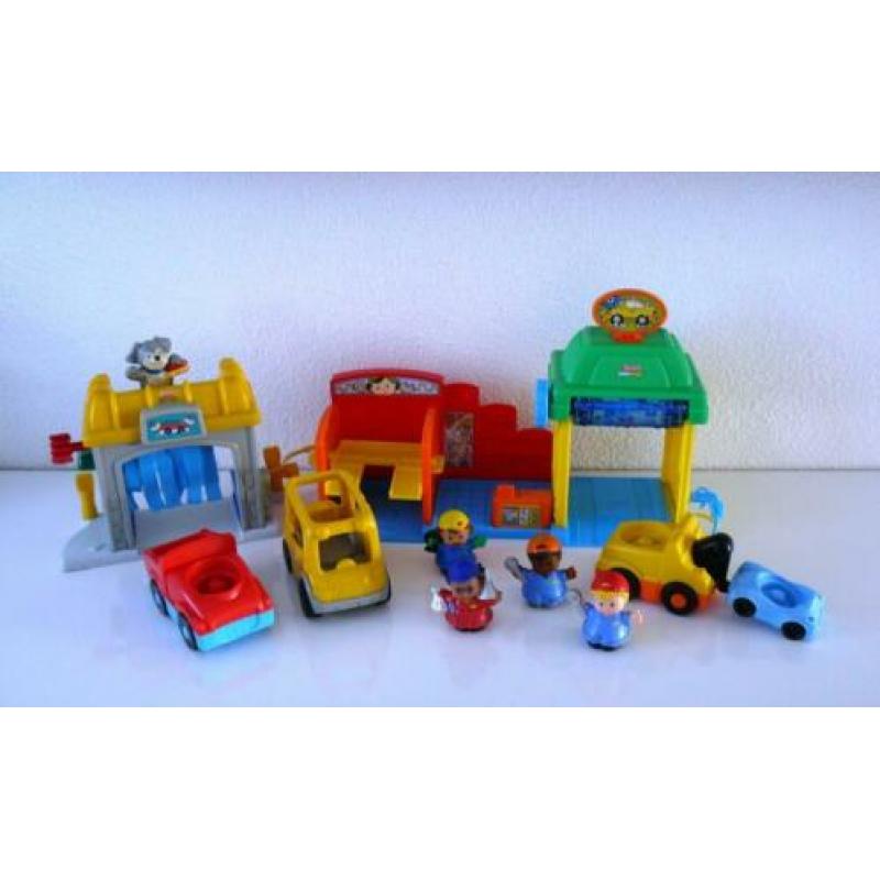 Fisher-Price !! Little People Garage Wasstraat groot set