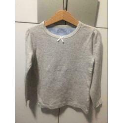 Grijs meisje longsleeves, maat: 110