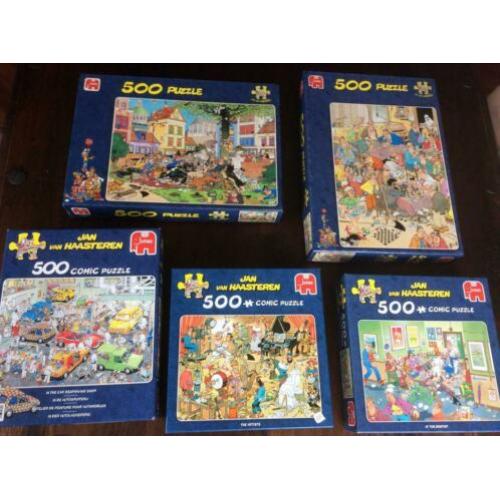 Diverse puzzels Jan van Haasteren 500 stukjes