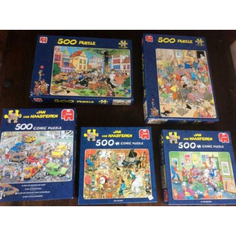 Diverse puzzels Jan van Haasteren 500 stukjes