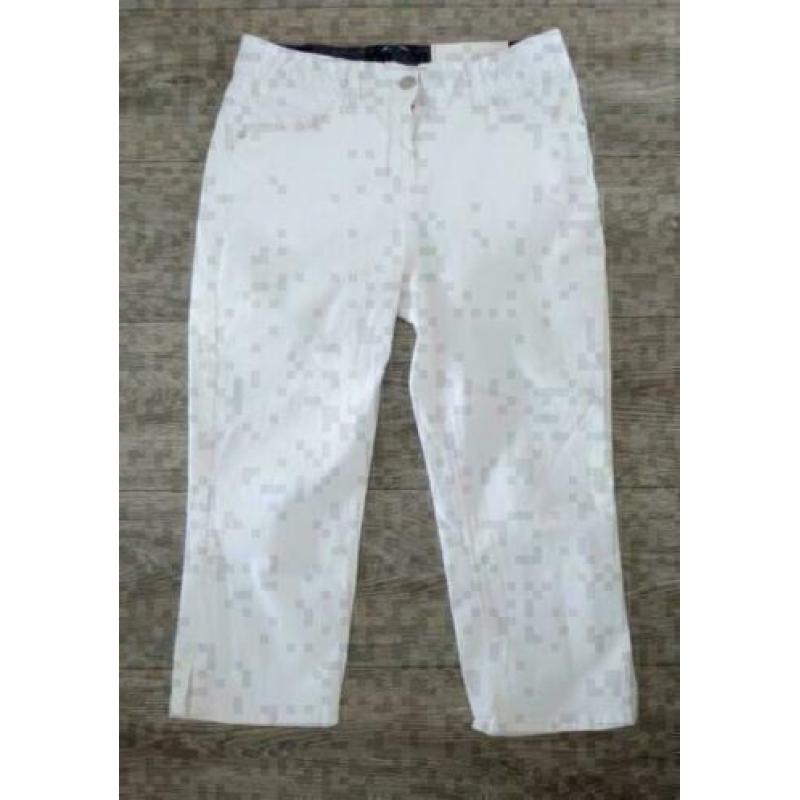 The classic witte capri leg broek maat 38
