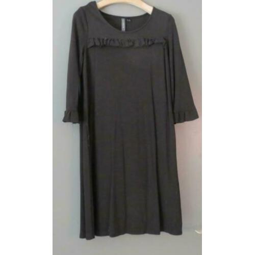 Rainbow zwarte jurk met ruches maat 42