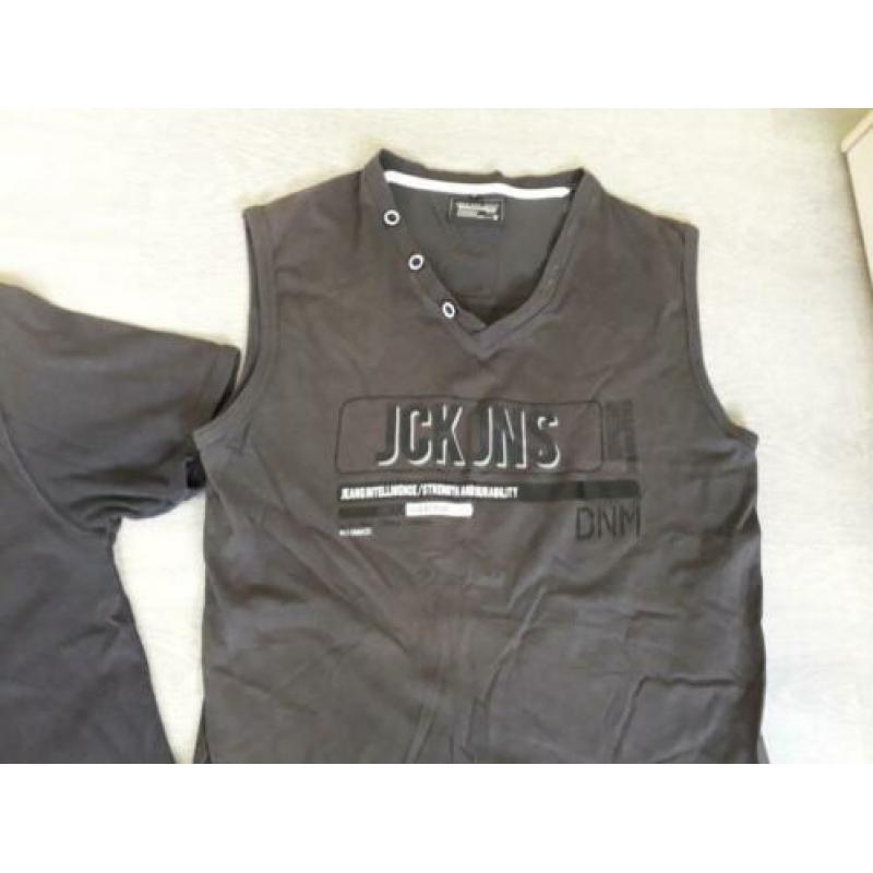 2 mooie grijze shirts GARCIA en JACK&JONES mt M