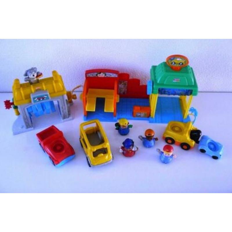 Fisher-Price !! Little People Garage Wasstraat groot set