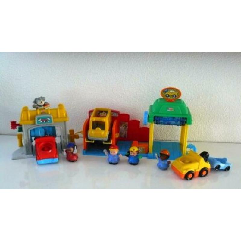 Fisher-Price !! Little People Garage Wasstraat groot set