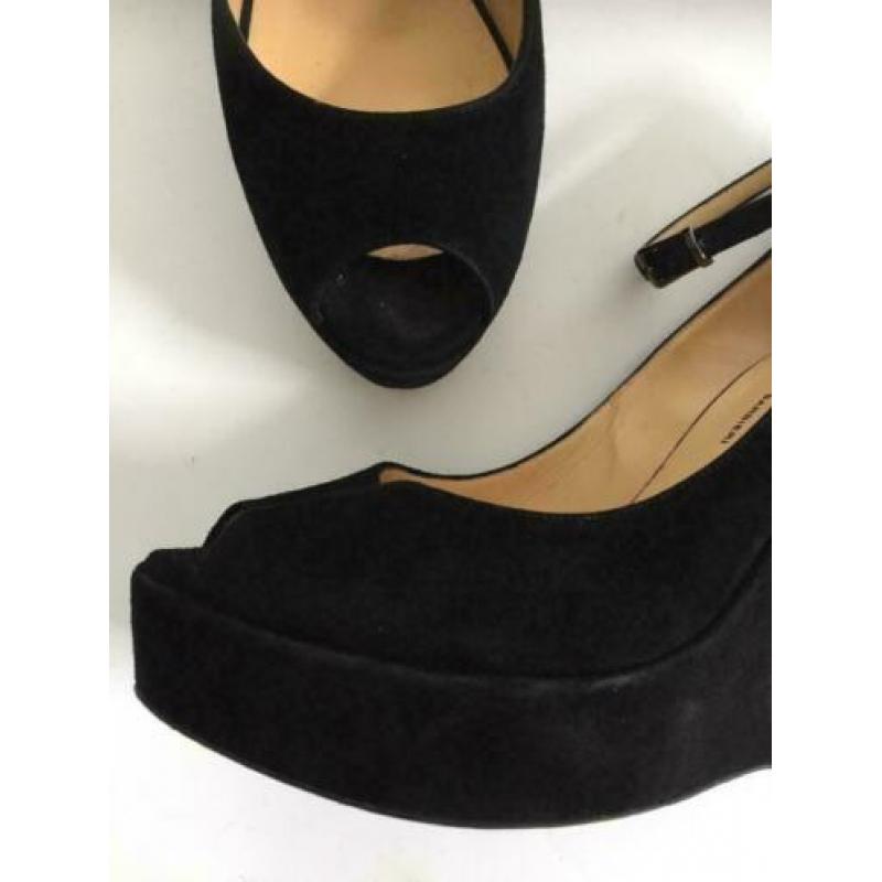 D801 TWIN-SET maat 40 slee-hak schoenen pumps zwart
