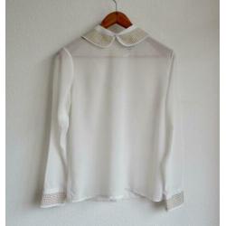 Witte voile blouse van SHK Mode - mt S