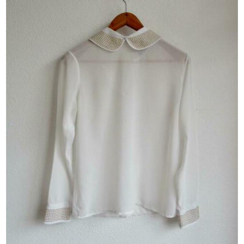 Witte voile blouse van SHK Mode - mt S