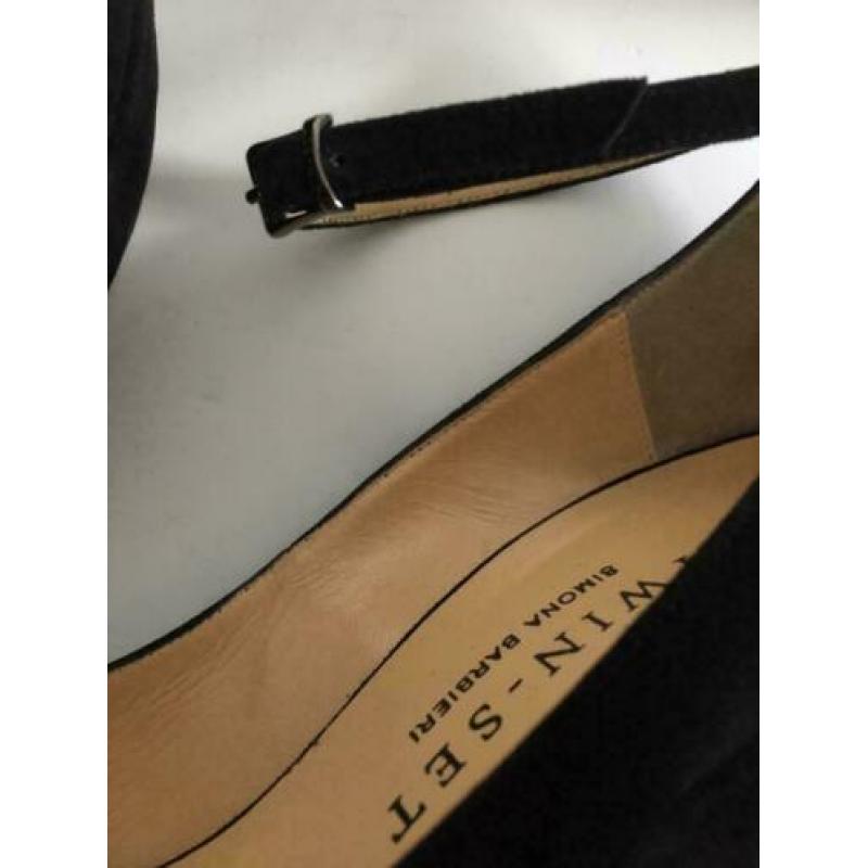 D801 TWIN-SET maat 40 slee-hak schoenen pumps zwart
