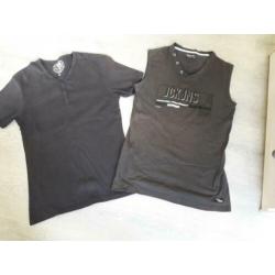 2 mooie grijze shirts GARCIA en JACK&JONES mt M