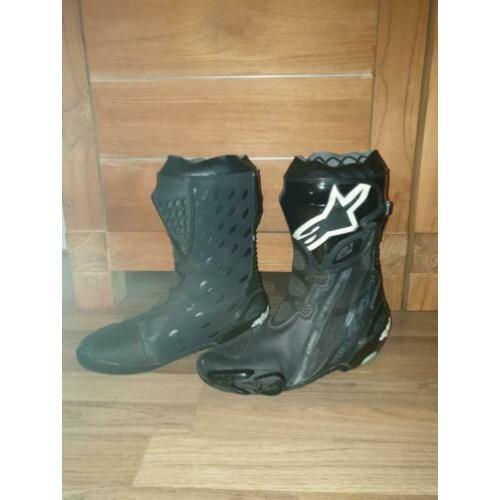 Alpinestars Supertech R Black Maat 42 met binnenschoenen