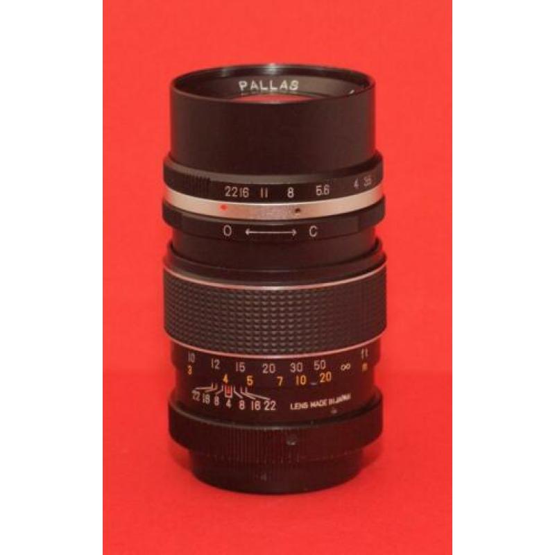 Pallas telelens 135 mm f3.5 M42 o.a. voor Sony,Canon,Nikon