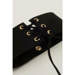 Nieuwe Suedette Lacing Choker van Nakd