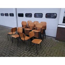 Gave industriële vintage schoolstoelen stoelen marko