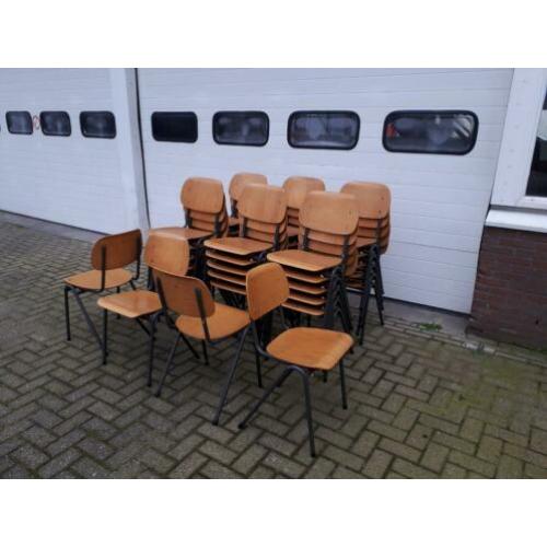 Gave industriële vintage schoolstoelen stoelen marko