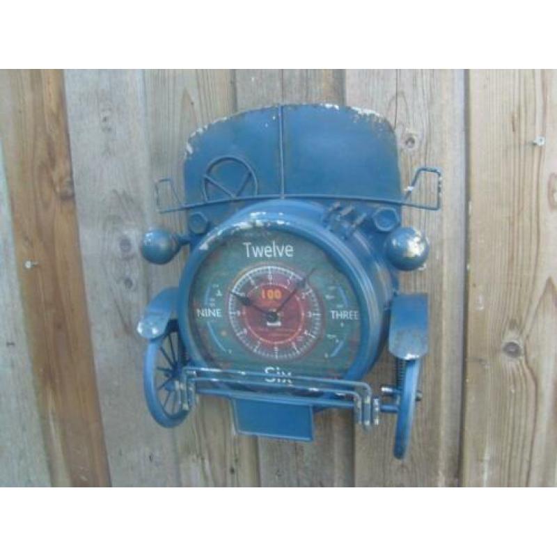 NIEUW - 50 % KORTING - wandklok oldtimer auto