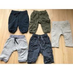 5x broekje jongen - maat 62 - incl. 6 paar sokjes