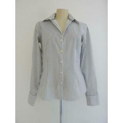 Blauwe gestreepte overhemdblouse van Tommy Hilfiger