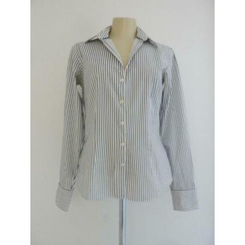 Blauwe gestreepte overhemdblouse van Tommy Hilfiger