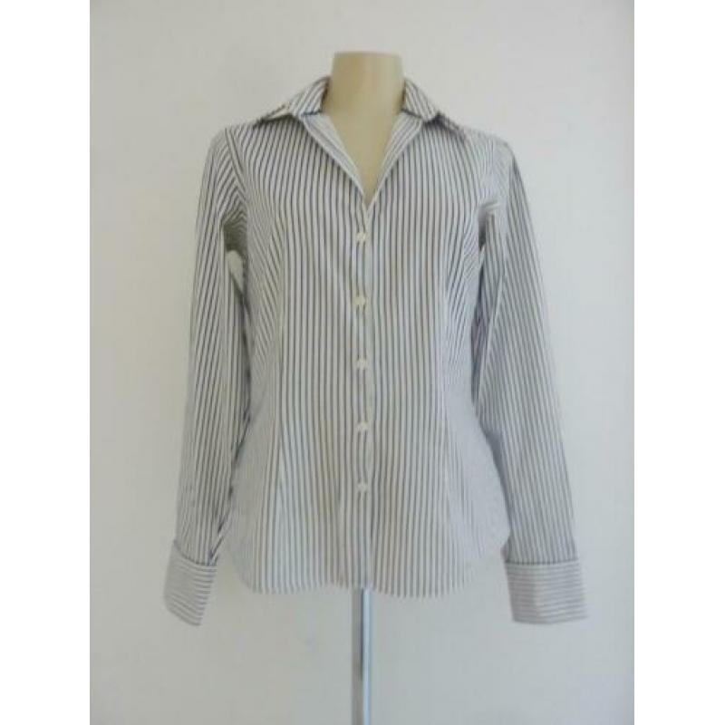 Blauwe gestreepte overhemdblouse van Tommy Hilfiger