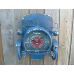 NIEUW - 50 % KORTING - wandklok oldtimer auto