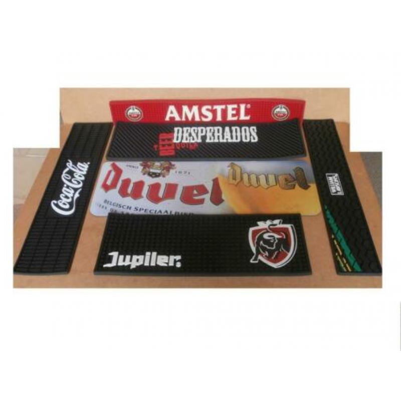 Barmat Amstel Jupiler Duvel Coca Cola William Lawson bar mat