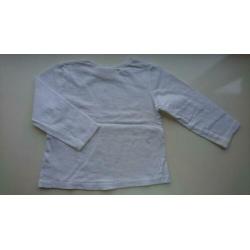 Leuk, wit shirt / longsleeve van Zara, maat 92 (86)