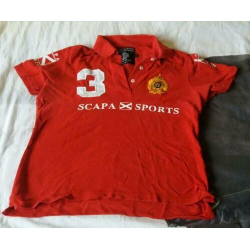 SCAPA-SPORTS shirt rood (set compleet!)