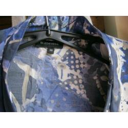 mj/ WITTEVEEN blouse maat 38 leuke kraag met ruchel
