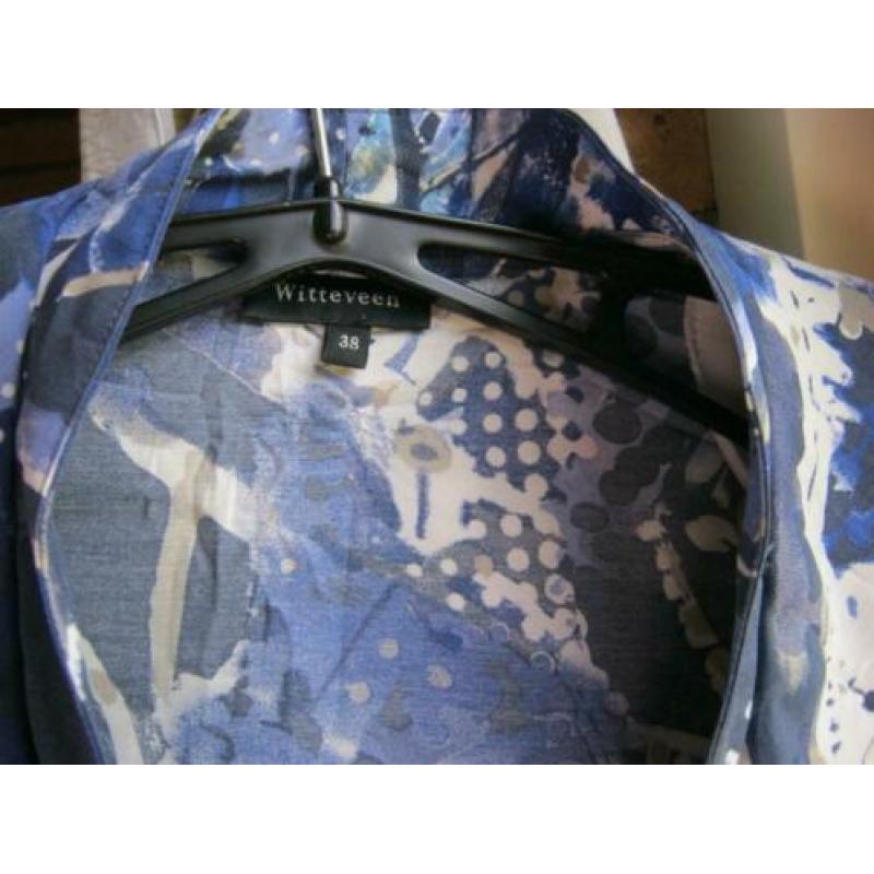 mj/ WITTEVEEN blouse maat 38 leuke kraag met ruchel