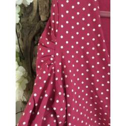 ?? Yoek knoopvestje roze polkadots 44-46