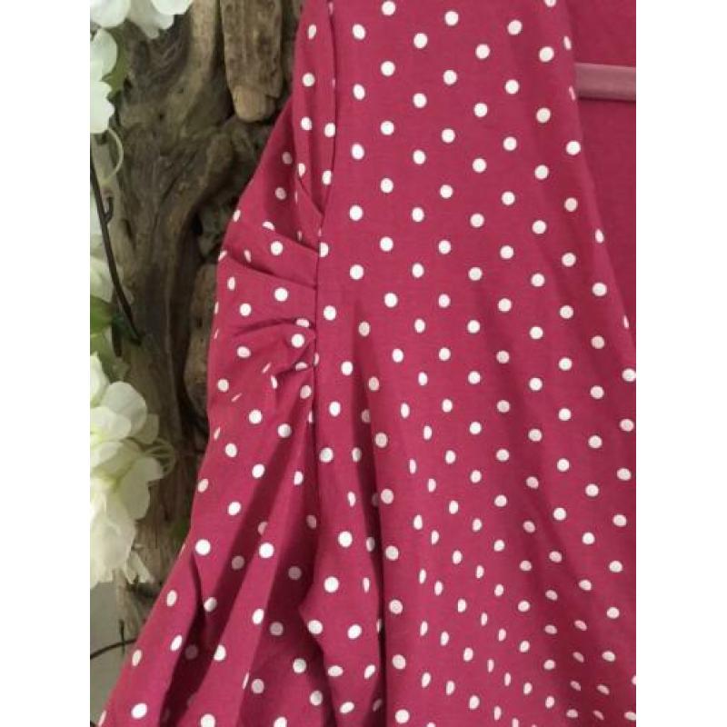 ?? Yoek knoopvestje roze polkadots 44-46